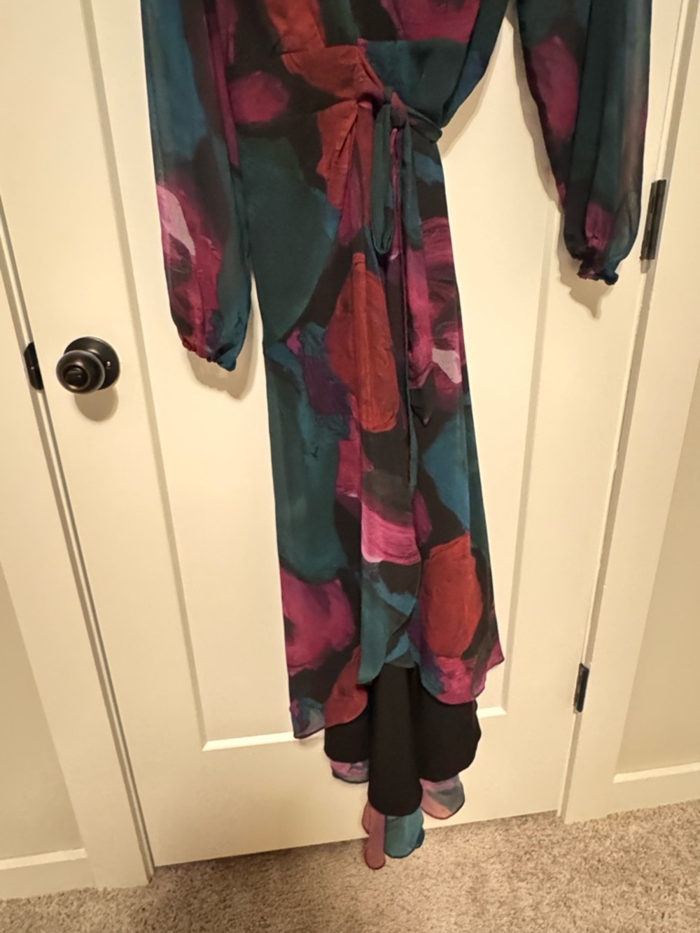 Hutch Bridge dress Teal & Magenta Floral Wrap - Picture 9 of 15